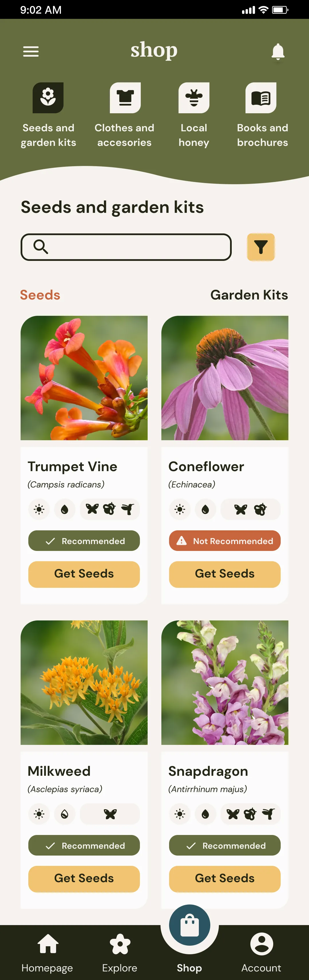 Sweet Garden Shop screen mobile
